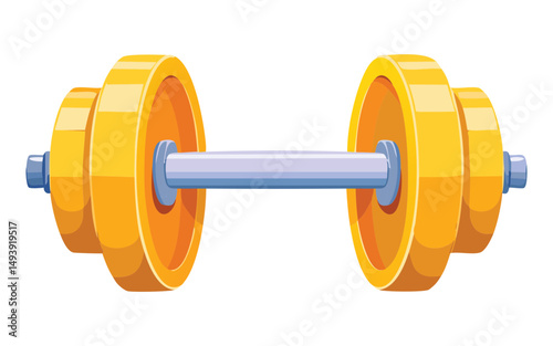gold colored dumbbell for strength and muscle building