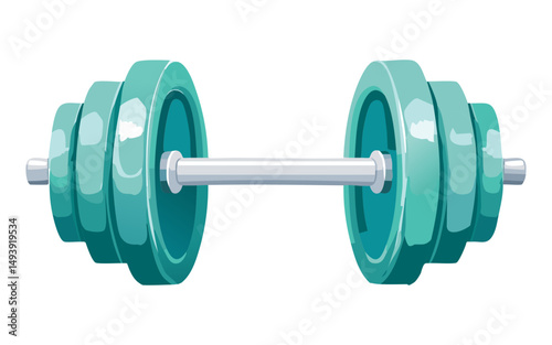  teal colored weight plates