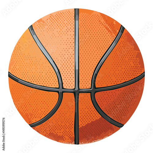 orange basketball with black lines