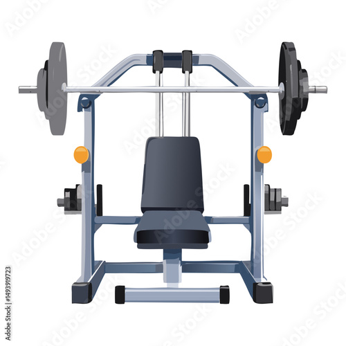 Multifunctional Weight Training Bench with Barbell Rack