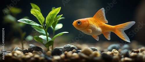 Goldfish in Aquarium photo