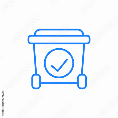 approved bin icon sign vector