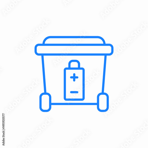 battery disposal icon sign vector