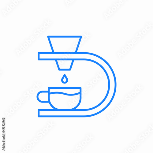 coffee brewer icon sign vector