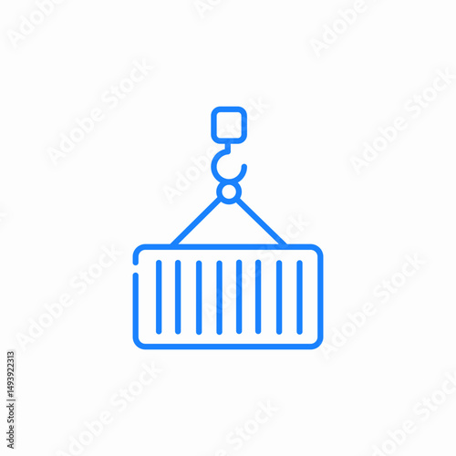 crane container icon sign vector