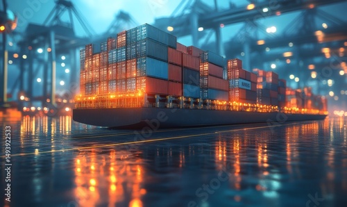 Wallpaper Mural Import tariffs concept with increasing trade growth and economic data graphics on futuristic virtual screen background in blue business environment,


 Torontodigital.ca