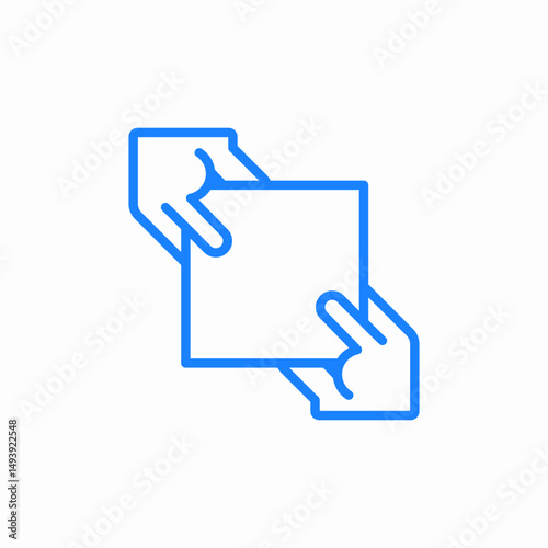 document transfer icon sign vector