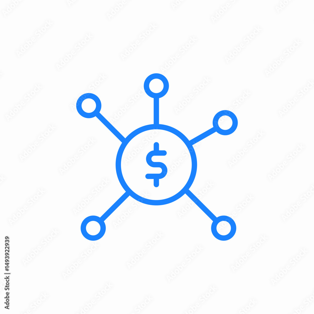 financial hub icon sign vector financial hub icon sign vector