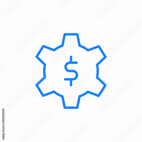 financial settings icon sign vector