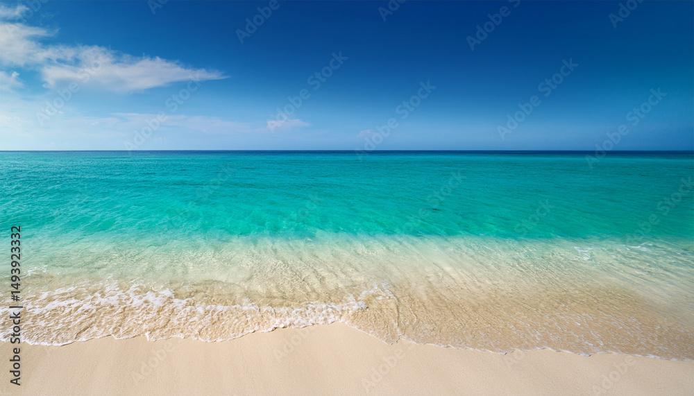 Obraz premium tropical ocean gradient with aqua blue sea green and sand creates a calming abstract background