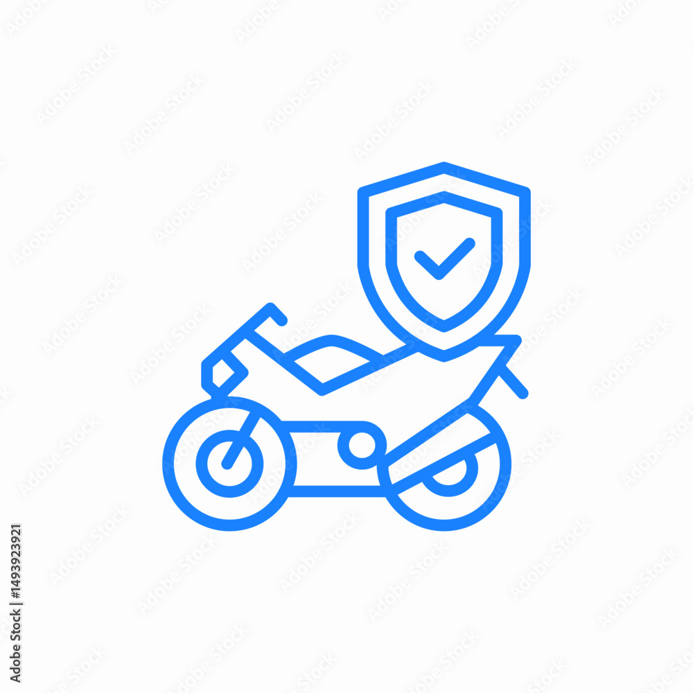 Fototapeta premium motorbike insurance icon sign vector