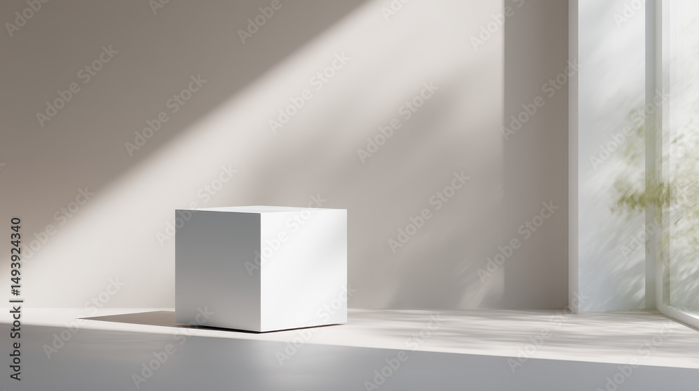 Fototapeta premium photorealistic ultraminimal scene featuring single object on modern background emphasizing clean lines and