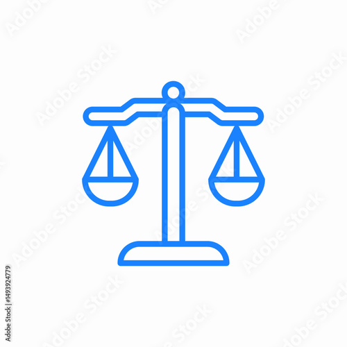 scale balance icon sign vector