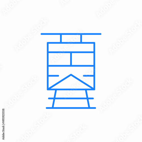 train front view icon sign vector
