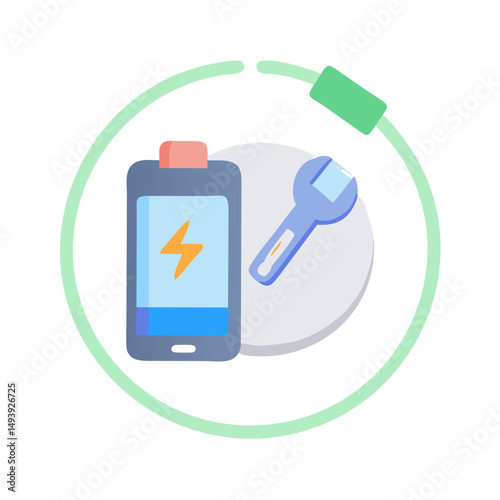 Professional smartphone repair service icon transparent background