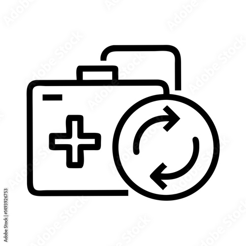 Vector silhouette design battery replacement service icon