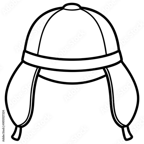 Trapper Hat Silhouette Vector