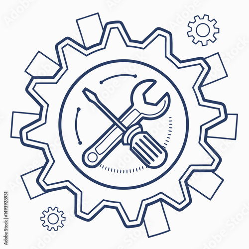 Gear wrench screwdriver tools maintenance repair service mechanic engineering
