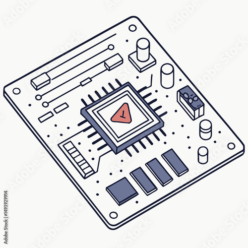 Circuit board technology microchip computer hardware digital processing unit