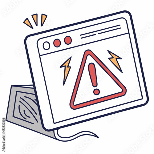 Website error warning alert system failure power outage