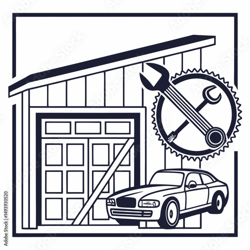 Car repair garage service auto mechanic workshop maintenance