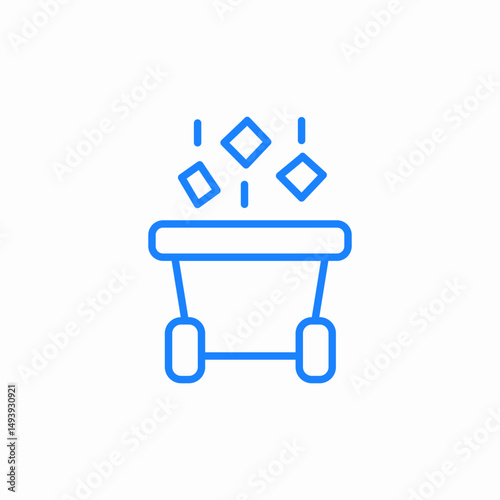 mining cart icon sign vector