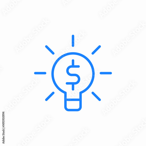 monetary idea icon sign vector