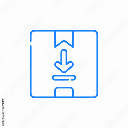 package download icon sign vector