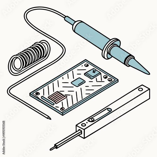 Soldering iron circuit board electronics repair kit tools