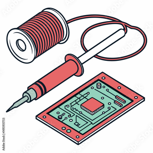 Soldering iron circuit board repair electronics hobbyist diy