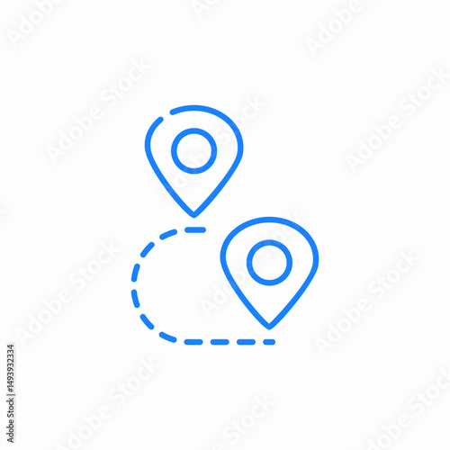 route destination icon sign vector