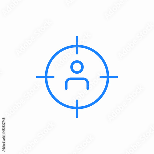 target human icon sign vector