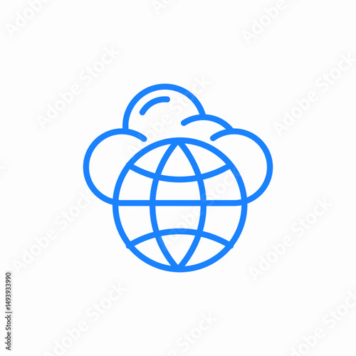 web cloud icon sign vector