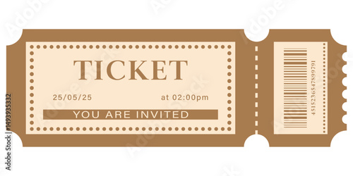 Ticket icon set. Stacked ticket icon collection. Movie theatre ticket with stub line icons. Raffle voucher coupon sign. Vector stock illustration. Flat outline design style.