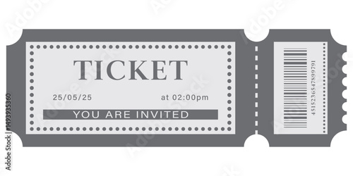 Ticket icon set. Stacked ticket icon collection. Movie theatre ticket with stub line icons. Raffle voucher coupon sign. Vector stock illustration. Flat outline design style.