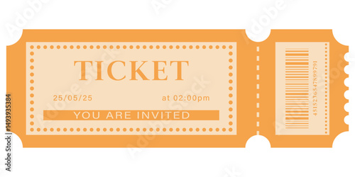 Ticket icon set. Stacked ticket icon collection. Movie theatre ticket with stub line icons. Raffle voucher coupon sign. Vector stock illustration. Flat outline design style.