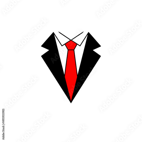 Stylized Illustration of a Suit and Tie