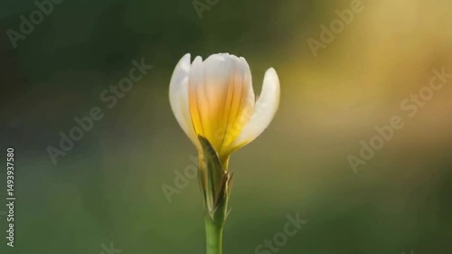 El proceso completo de una flor desde su capullo hasta su plena floración 