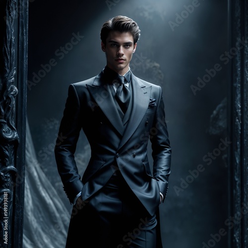 boy in black - handsome boy - boy in black suit - stylish boy - rich boy - powerful boy - model boy - night boy - fashionable boy - teenager in black - stylish teenager - rich teenager handsome teen.