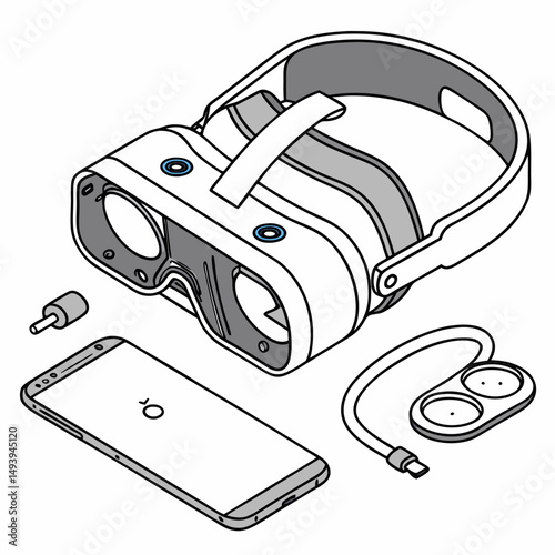 Virtual reality headset smartphone wireless controller
