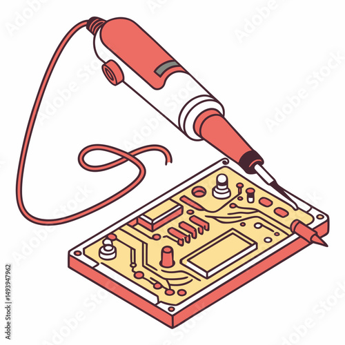 Soldering iron and circuit board repair electronics