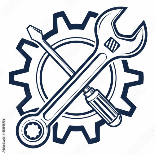 Wrench screwdriver gear tools repair maintenance engineering