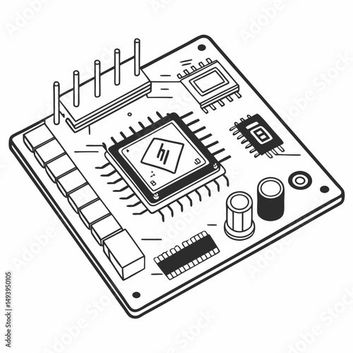 Circuit board microchip technology computer hardware