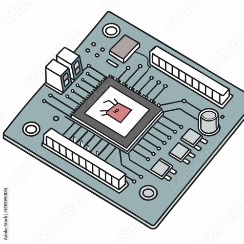 Circuit board microchip technology computer hardware