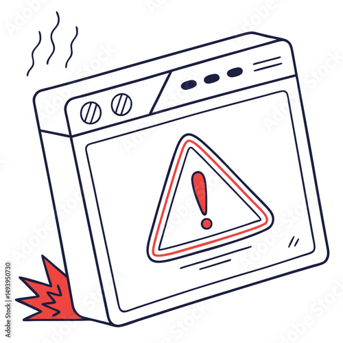 Website server crashing system error alert