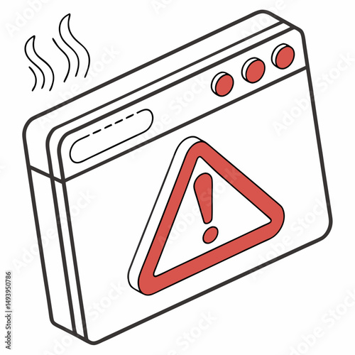 Website error warning hot browser crash alert