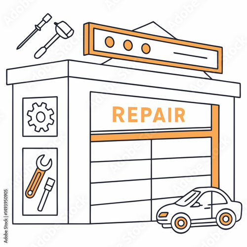 Auto repair shop garage service car maintenance