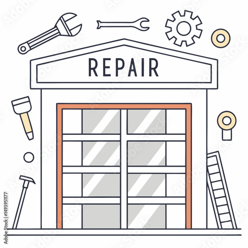 Repair shop building tools maintenance service