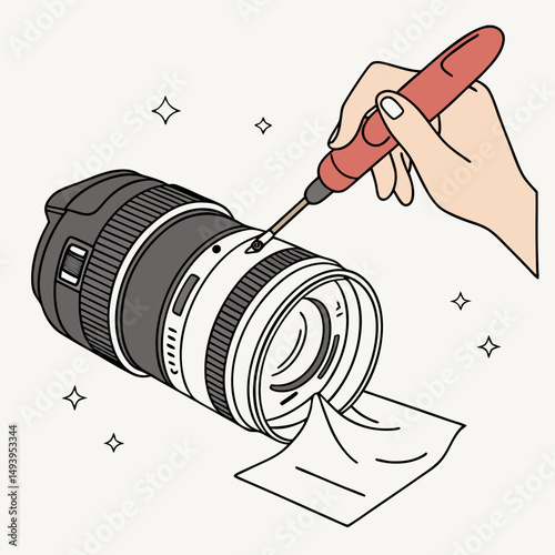 Cleaning camera lens repair maintenance service