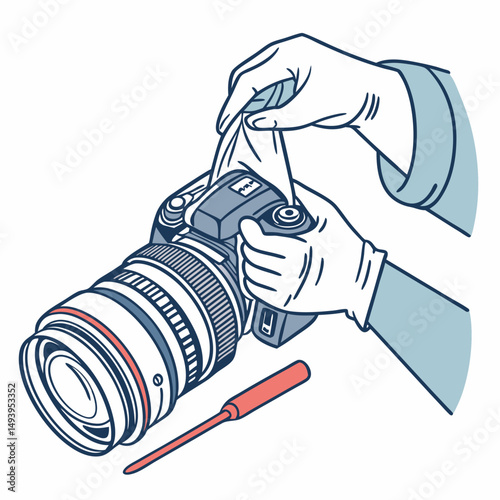 Cleaning dslr camera sensor with gloved hands